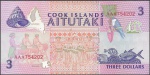 Cédula das Ilhas Cook - 3 Dollars - 1992 - P7 - FE