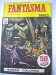 HQ - FANTASMA EDIÇÃO COLORIDA - Nº 123 - Sem data - Editora RGE - Formato americano <<<<< Aventura PÂNICO NA SELVA >>>>> Revista em ótimo estado de conservação, contendo 36 páginas, em cores. OBS. 5 micro furos de cupim. 