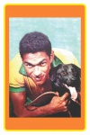 Poster: GARRINCHA - Formato 20 cm X 30 cm - Material de procedência francesa, porém a reprodução fotográfica é de poster publicado nos Estados Unidos, sem identificação de data. Ótimo estado de conservação.