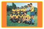 Poster: COPA DO MUNDO DE 1962 - LINDA FOTO DA SELEÇÃO BRASILEIRA, tirada antes do jogo do final da copa, contra a Tcheco-eslovaquia da copa de 1962 - Formato 20 cm X 30 cm - Material de procedência francesa, porém de reprodução fotográfica de poster publicado nos Estados Unidos, sem identificação de data - Ótimo estado de conservação.