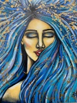 Artista Adriana Santos - CONSTELAÇÃO - Acrílica sobre tela - 70 X 70 cm.