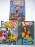 HQ - (Lote com 3) - CAPITÃO AMÉRICA (Edição Histórica) - CAPITÃO AMÉRICA - MARVEL - Nº 207 - X-MEN - Nº 30 - Editora Abril - Formatinho - Lote em bom estado de conservação - OBS. O X-MEN tem reforço na lombada com durex.