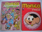 Gibi - Lote com 2 - MÔNICA, COLEÇÃO UM TEMA SÓ - ARTES nº 51, bom estado, Editora Abril + TURMA DA MÔNICA COLEÇÃO COCA-COLA, muito bom estado, ambas em formatinho - Editora Abril e Globo
