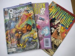 Gibi - L ote com 3 - QUARTETO FANTÁSTICO, Heróis Renascem nº 1, Editora Abril - WOLVORINE CAMBAT nº 1, Mini-série quinzenal em duas edições - Editora Abril - WOLVORINE nº 77 (Publicação americana) - As três em muito bom estado de conservação