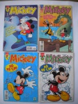 Gibi - (Lote com 4) - Mickey números 590, 593, 597, 598 - Formatinhos - Editora Abril - Bom estado de conservação, em cores.