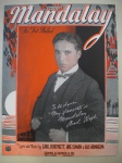 Cinema - Partitura - MANDALAY - Partitura da música Mandalay <<<<< PUBLICAÇÃO AMERICANA NO IDIOMA INGLÊS DO FILME MANDALY DE 1924, COM CHARLES CHAPLIN >>>>>> Muito bom estado de conservação.