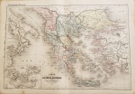 ATLAS GROSSELIN-DELAMARCHE - DE GEOGRAFIA, FÍSICA, POLÍTICA E HISTÓRIA, seus criadores foram, Augustin Grosselin (1800-1878) e Alexandre Delamarche (1815-1884). Esse é um mapa francês representando o mundo do século XVIII, mas foi impresso no começo do século XIX, mostra o mapa da Grécia antiga e suas colônias. Tamanho: 48 x 34 cm.