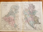ATLAS GROSSELIN-DELAMARCHE - DE GEOGRAFIA, FÍSICA, POLÍTICA E HISTÓRIA, seus criadores foram, Augustin Grosselin (1800-1878) e Alexandre Delamarche (1815-1884). Esse é um mapa francês representando o mundo do século XVIII, mas foi impresso no começo do século XIX, é divido em três: Holanda, Bélgica e Suíça. Tamanho: 48 x 34 cm.