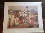 Litogravura do pintor italiano Omar Pellegatta (1925-2001). O item é uma das 4 telas que ele pintou na cidade de Paraty, o lote representa a Igreja Matriz. Tamanho: 44 x 36cm.