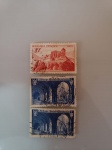 Conjunto com 3 selos da França.