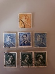 Conjunto com 7 selos da Bélgica.