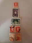 Conjunto com 7 selos da Argentina.