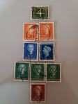 Conjunto com 9 selos da Holanda.
