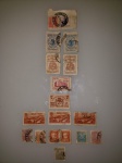 Conjunto com 18 selos do Brasil