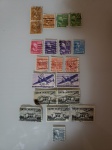 Conjunto com 20 selos dos Estados Unidos.