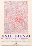 Cartaz. XXIII Bienal Internacional de São Paulo. Dimensões 64X46cm. 5 de outubro a 8 de dezembro, 1986. Marcas do tempo. 