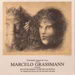 Cartaz. Marcelo Grassmann - Desenhos. Dimensões 46x44cm. Realidade Galeria de Arte, 4 a 23 de setembro 1985.