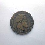 Moeda de bronze do império do Brasil 20 réis de 1869