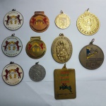 Onze medalhas conténdo da FEERJ, Sociedade Hípica Brasileira, Festival Nacional do cavalo Brasileiro de Hipismo de datas e modelos diferentes