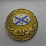 Medalha da FCV em metal dourado