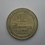 Medalha do Flamingo Casino em New Orleans, LA - One Dollar Gaming Token