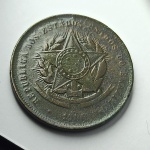 Moeda de bronze da república do Brasil 20 réis de 1906