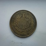Moeda de bronze da república do Brasil 20 réis de 1904