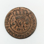 Moeda de cobre da colonia do Brasil, XL réis de 1814
