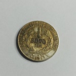 Moeda de 2000 réis prata mocinha de 1927 8g,  26mm