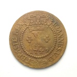 Moeda de cobre da colonia do Brasil, X réis de 1749