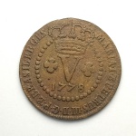 Moeda de cobre da colonia do Brasil, V réis de 1778 - coroa baixa 1º tipo