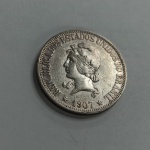 1000 réis x gramas 1907 prata .900