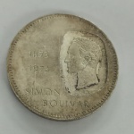 VENEZUELA - 100 Aniversário - Gravação da Efígie de Simon Bolívar nas moedas 10 Bolivares, moeda feita em Prata .900 com 30G - Flor de CUnho com Pátina!