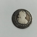 CHILE - Moeda de 1 real de 1813 Prata 0.896, 3.3834g,  21mm