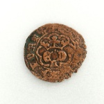 Antiga moeda de cobre a classificar