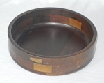 Tropic-art - Fruteira circular em madeira nobre (verniz no estado). Med.: 8,5x38cm.