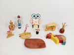 COLECIONISMO - Lote 10 Enfeites (lembranças de diversos Paises) em materiais variados . Medida: maior 13 cm x 11 cm  e menor 5 cm