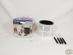 Aparelho de Fondue para Chocolate Completo na caixa. Medida: panela 13 cm x 7 cm