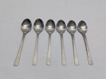 Jogo de 6 colheres de sobremesa em aço inox Hercules Platinox. Medindo 16,5cm de comprimento.