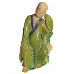 Escultura de Buda Chines dormindo em porcelana Sankai - Altura : 48 cm