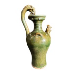 Vaso em cerâmica chinesa antiga, atribuida a dinastia TANG - altura 40 cm e diâmetro da boca 10 cm