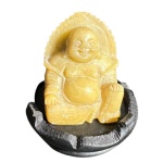 Buda esculpido em pedra-dura  - 6 cm de altura com a base e 4 cm de altura sem a base