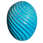 Base de abajur celadon turquesa com desenho em espiral - 31 cm de altura
