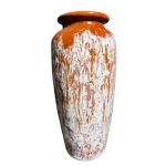 Antigo Vaso em cerâmica flambe oriental - Séc XX - altura 34 cm x diâmetro da boca 12 cm