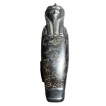 Escultura em pedra hematita Egipicia,representando tumbá de Ramessés II - comprimento 17 cm