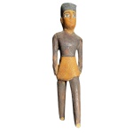 Escultura egípcia eunuco feita de pau-de-balsa - 34 cm de comprimento