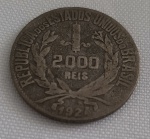 Moeda em prata  de 2000 mil reis anos 1924