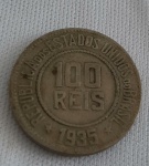Moeda de 100 reis em Cupro-Níquel - 1935