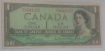 Cédula estrangeira. Canada - One Dollar 1954.