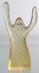 ABRAHAM PALATNIK – Escultura cinética representando fantasma em resina de poliéster de manufatura Abraham Palatnik. Medindo 15,5 cm de altura por 7,5 cm de comprimento. 